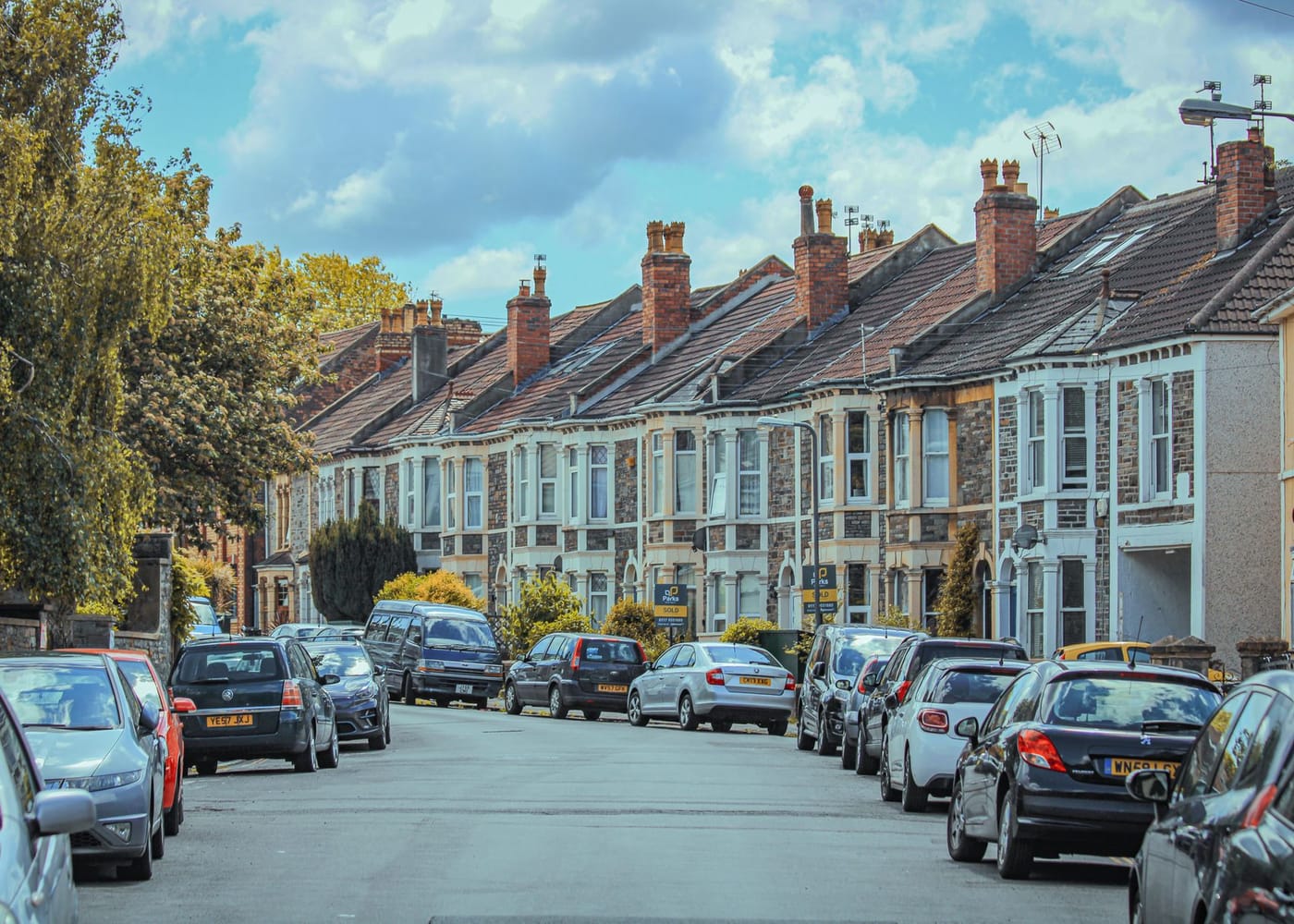 A residential street of period houses in Manchester