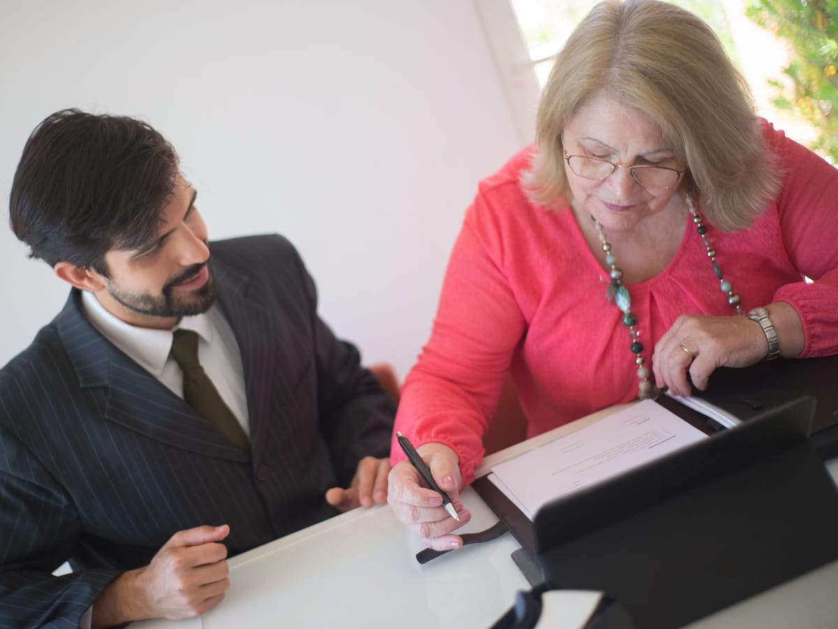Property professionals discussing a client instruction